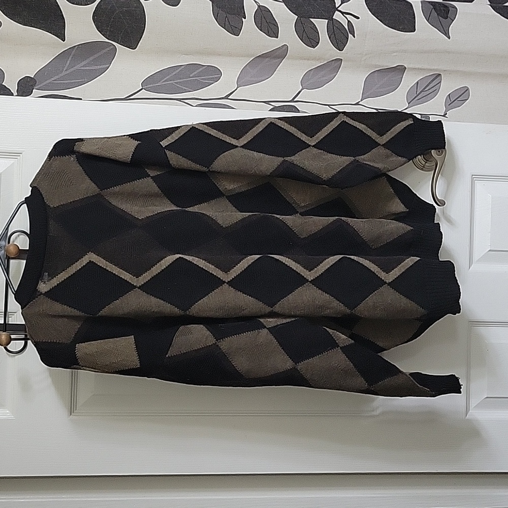 Tundra Canada 100% Merino Wool Argyle Sweater - Picture 7 of 7